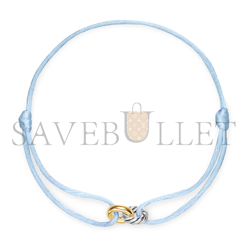 DAVID YURMAN SCULPTED CABLE LINKED CORD BRACELET B18445 S4BBL